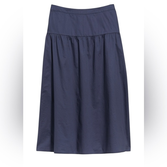 Old Navy Dusty Blue Drop Waist Midi Skirt Women’s Size 3X Boho feminine - Picture 5 of 12